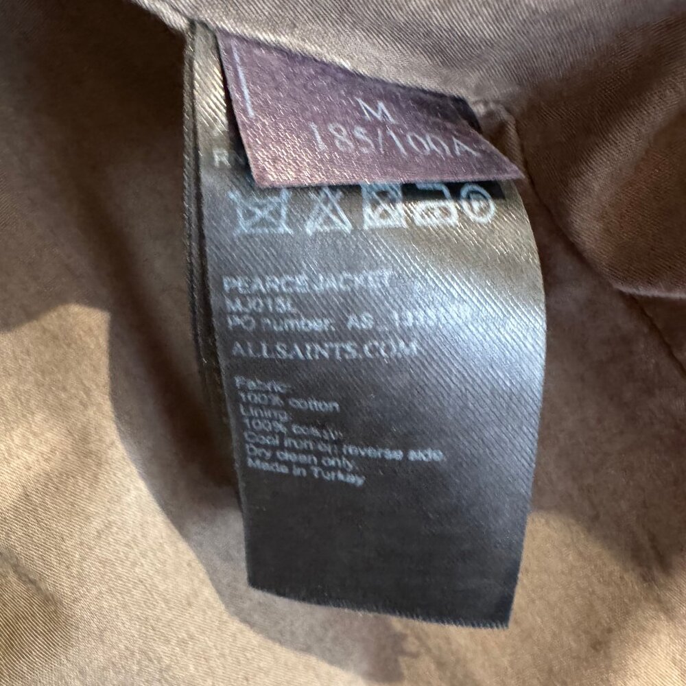 All Saints Pearce Utility/Military/Cargo Jacket 100% Cotton, Size Medium - Picture 11 of 12